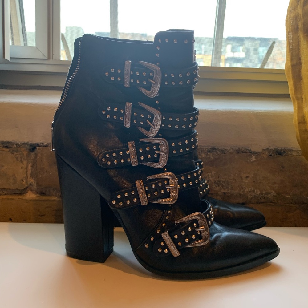 Steve Madden buckle booties